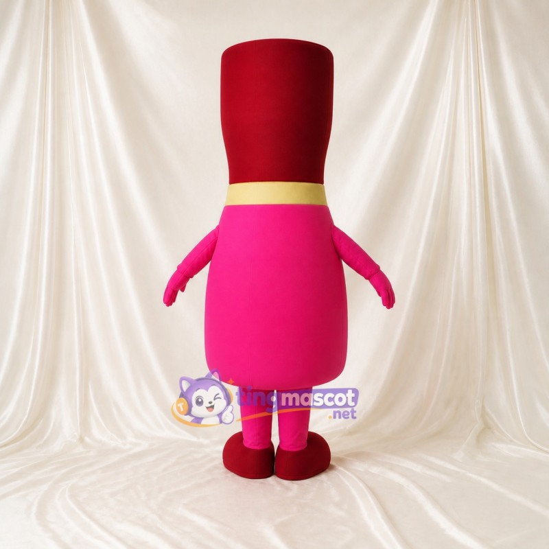 Pink Cosmetic Bottle Mascot Costume Full Body for Adults Promotions