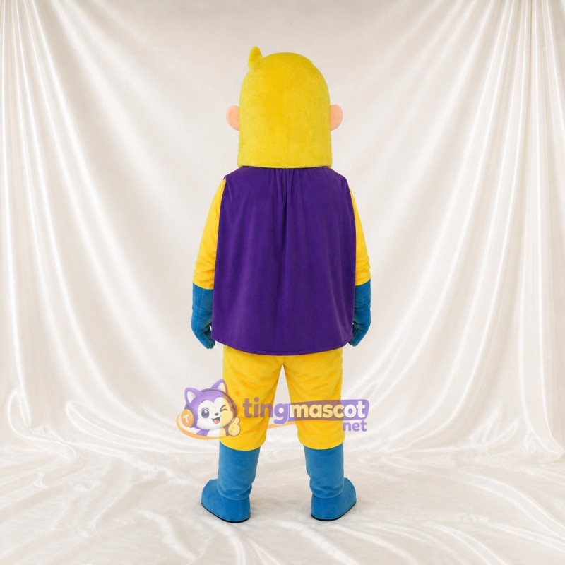 Super héros Jaune Costume de mascotte intégral pour adultes Événements caritatifs