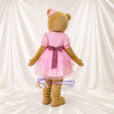 Tan Bear Ballerina Mascot Costume Full Body for Adults Dance Events