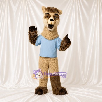 Costume de mascotte alpaga bleu clair intégral pour adultes – événements caritatifs