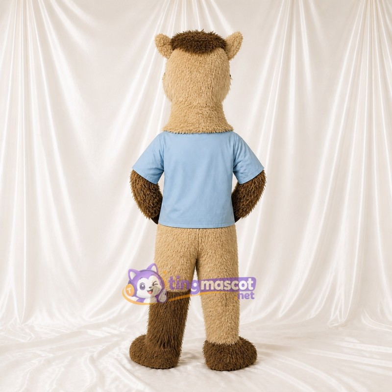Costume de mascotte alpaga bleu clair intégral pour adultes – événements caritatifs