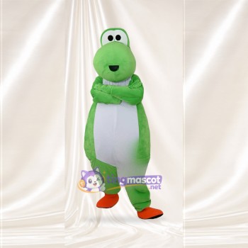 Dinosaure vert Costume de mascotte intégral pour adultes Musées
