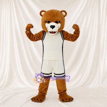 Bear Athlete Mascot Costume Full Body for Adults Sports Events