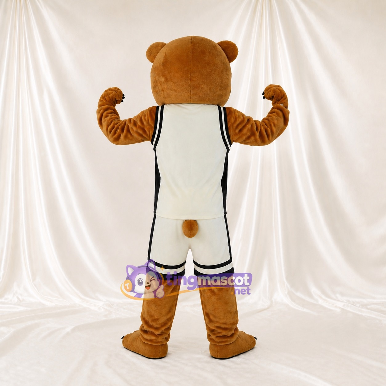 Bear Athlete Mascot Costume Full Body for Adults Sports Events Bear Athlete Mascot Costume Full Body for Adults Sports Events