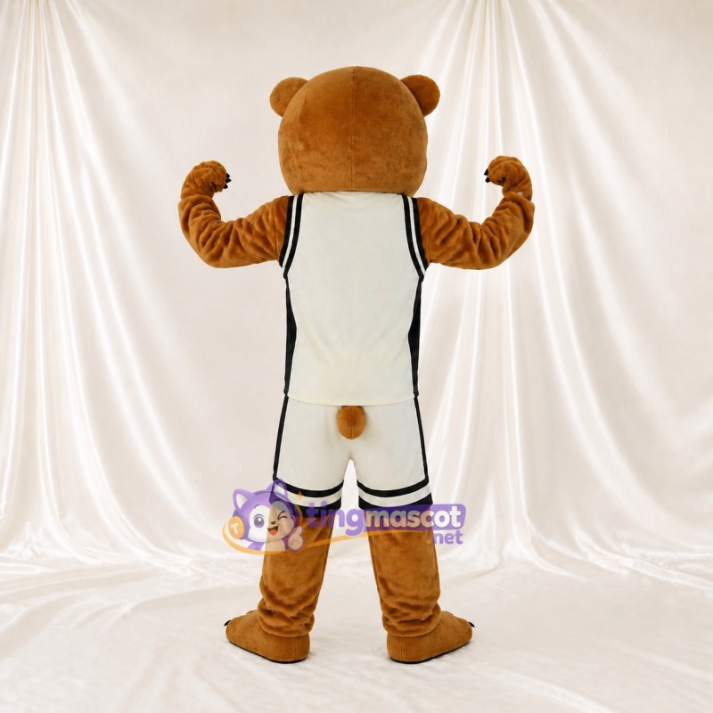 Bear Athlete Mascot Costume Full Body for Adults Sports Events