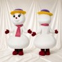 Bonhomme de Neige à Bord Violet Costume de mascotte intégral pour adultes Événements scolaires