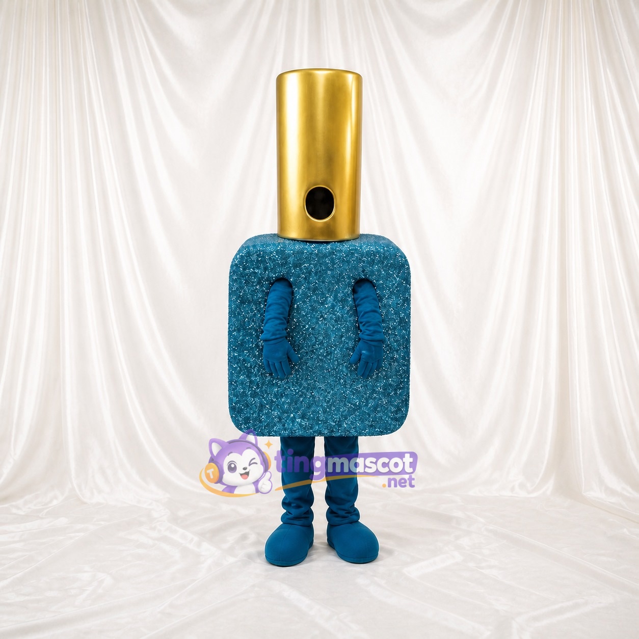 Teal Nail Polish Bottle Mascot Costume Full Body for Adults Promotions Teal Nail Polish Bottle Mascot Costume Full Body for Adults Promotions