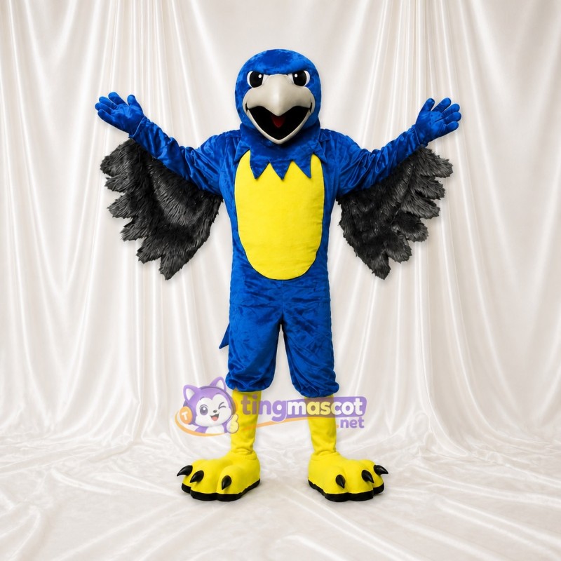 Broad Dark Eagle Mascot Costume Full Body for Adults Sports Events