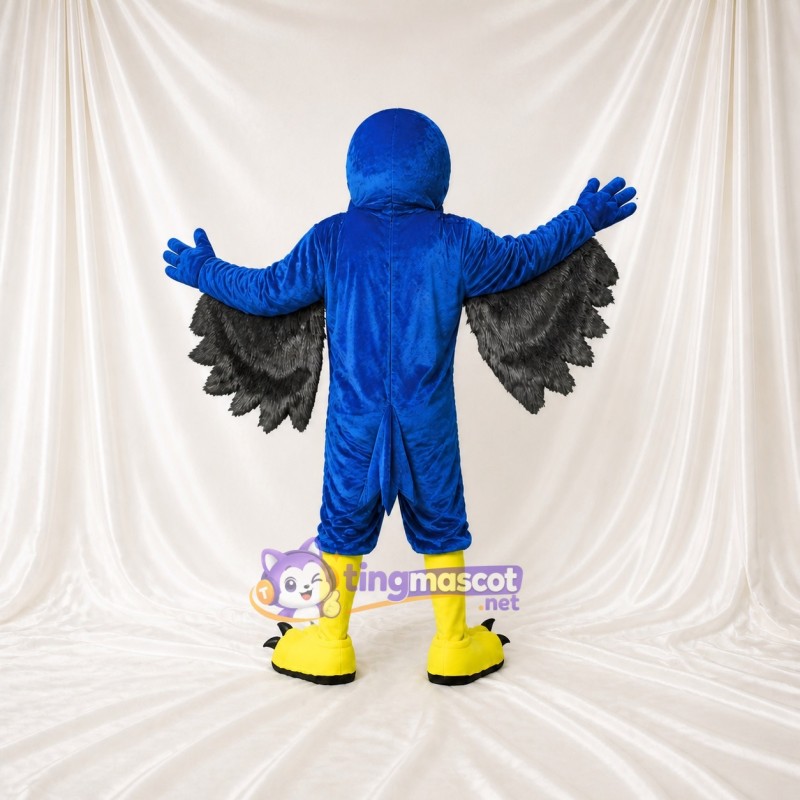 Broad Dark Eagle Mascot Costume Full Body for Adults Sports Events