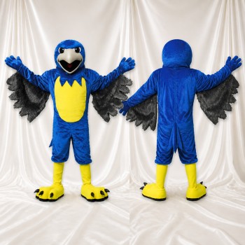 Broad Dark Eagle Mascot Costume Full Body for Adults Sports Events