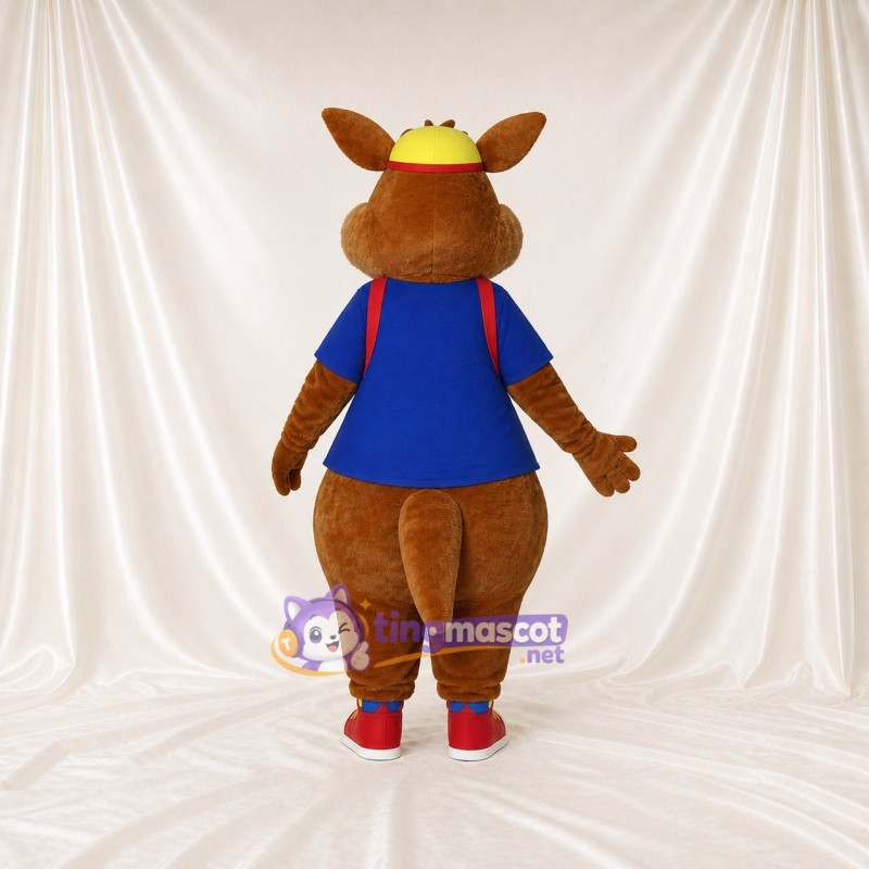 Brown Kangaroo Mascot Costume Full Body for Adults Sports Events