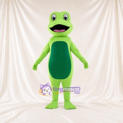 Grenouille verte lime Costume de mascotte intégral pour adultes Événements scolaires