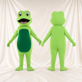 Grenouille verte lime Costume de mascotte intégral pour adultes Événements scolaires