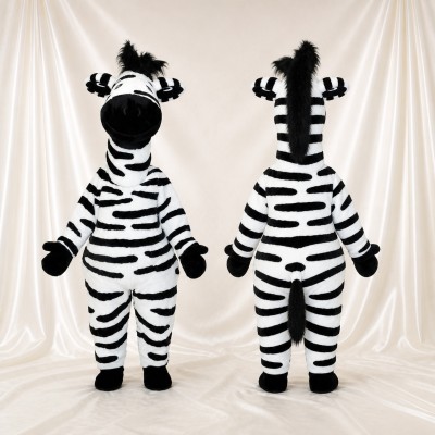 Zebra Mascot Costume Full Body for Adults Zoos