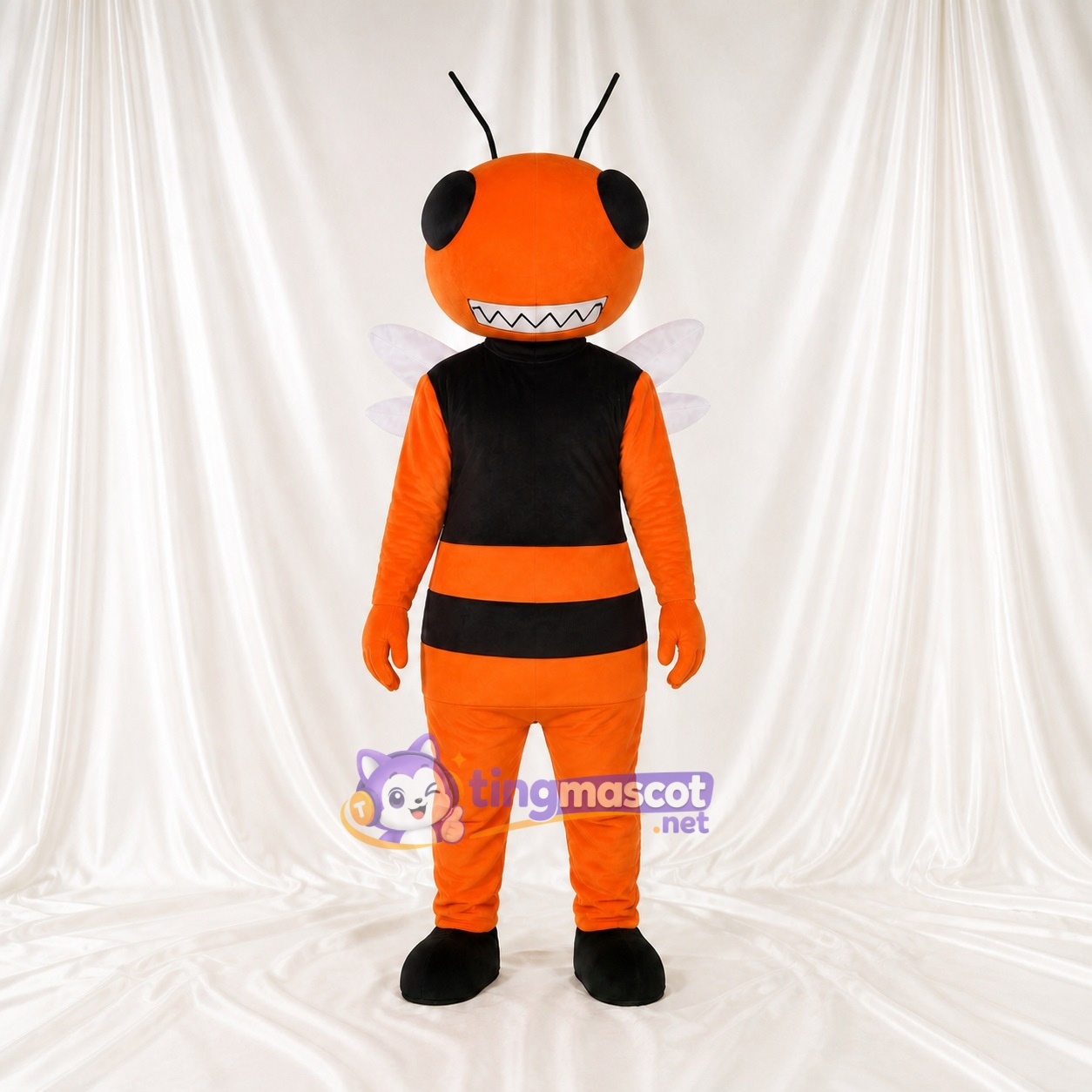Abeille Orange Costume de mascotte intégral pour adultes Événements scolaires Abeille Orange Costume de mascotte intégral pour adultes Événements scolaires