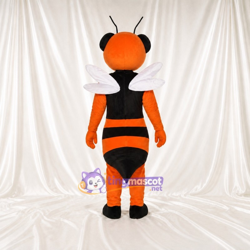Orange Bee Mascot Costume Full Body for Adults School Events