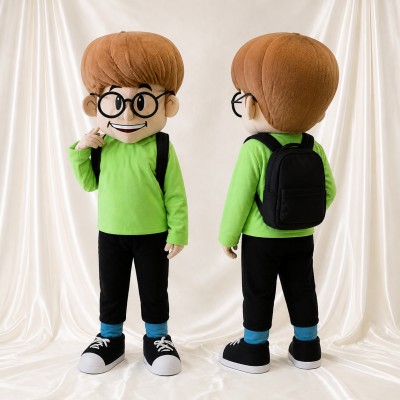Écolier Costume de mascotte intégral pour adultes Événements scolaires