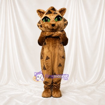 Angular Patchwork Cat Mascot Costume Full Body for Adults School Events