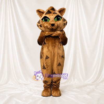 Angular Patchwork Cat Mascot Costume Full Body for Adults School Events