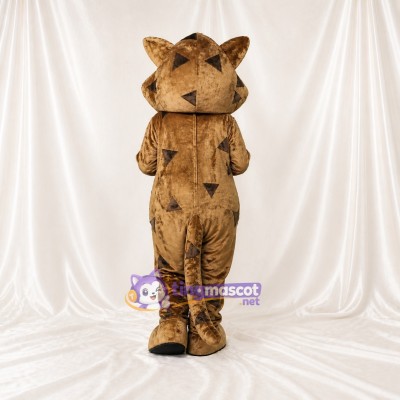 Angular Patchwork Cat Mascot Costume Full Body for Adults School Events