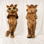 Angular Patchwork Cat Mascot Costume Full Body for Adults School Events