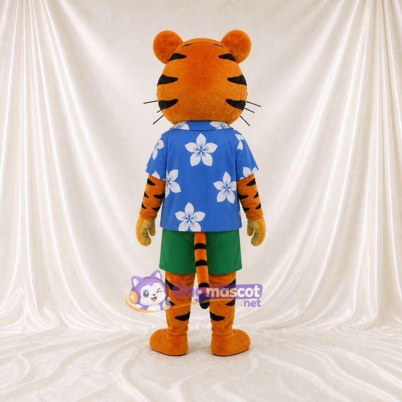 Tiger Tourist Mascot Costume Full Body for Adults School Events