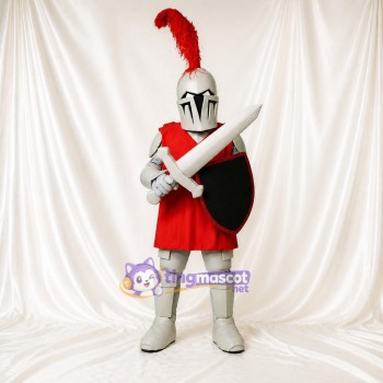 Chevalier argenté Costume de mascotte intégral pour adultes Musées