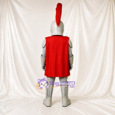 Silver Knight Mascot Costume Full Body for Adults Museums