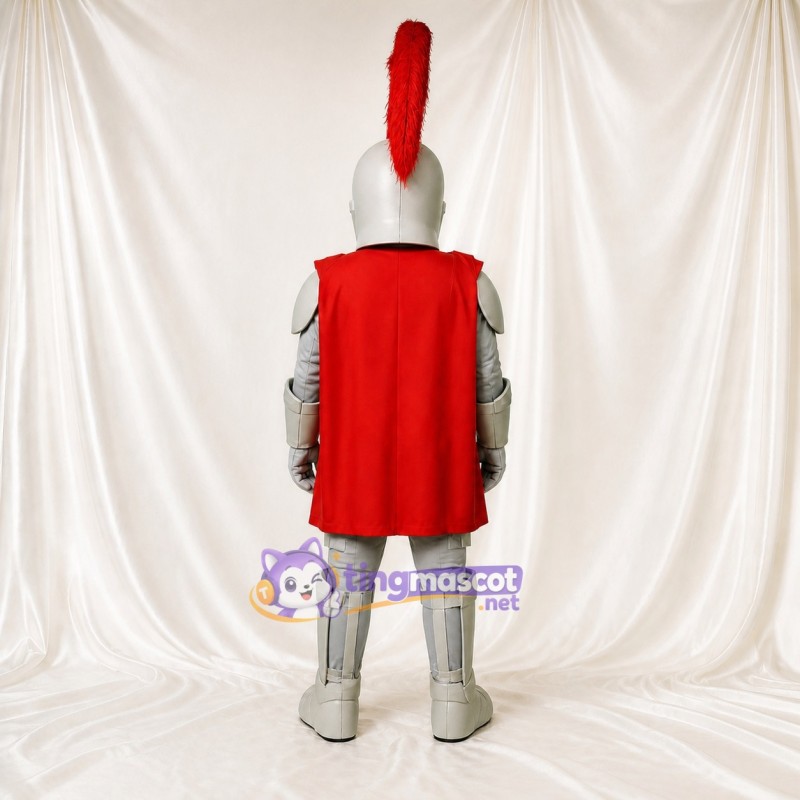 Silver Knight Mascot Costume Full Body for Adults Museums