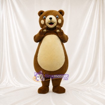 Ours à ventre fauve Costume de mascotte intégral pour adultes Événements scolaires