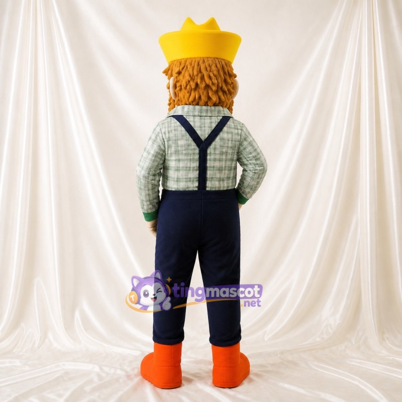 Farmer Mascot Costume Full Body for Adults Food Events