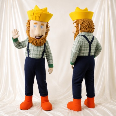 Farmer Mascot Costume Full Body for Adults Food Events