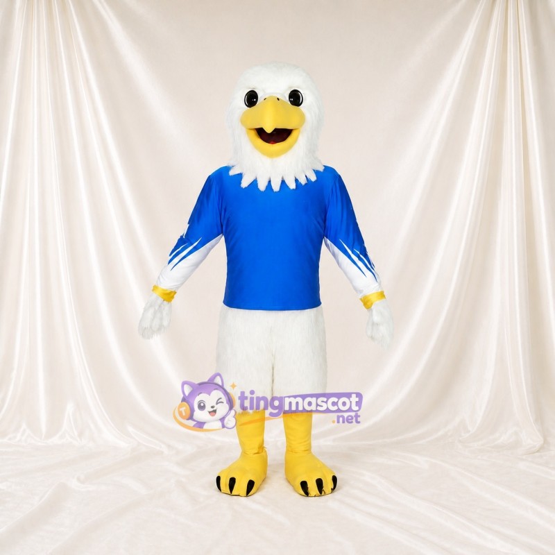 White Bald Eagle Mascot Costume Full Body for Adults Sports Events