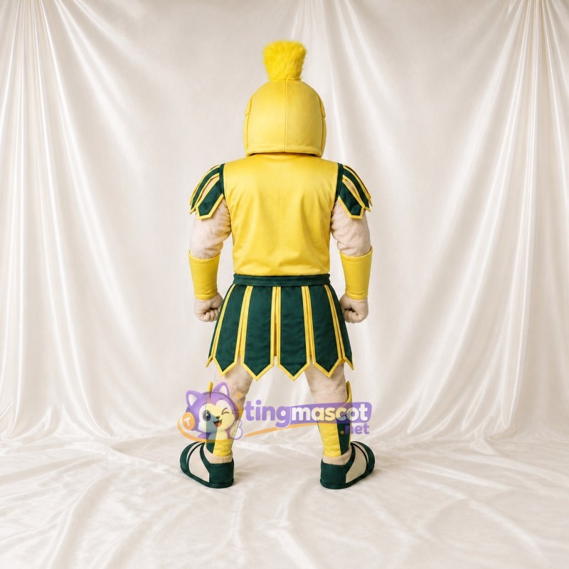 Gold Sword Prop Ancient Warrior Mascot Costume Full Body for Adults Museums