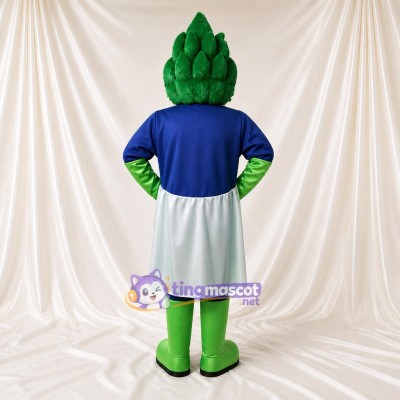 Artichoke Superhero Mascot Costume Full Body for Adults Food Events