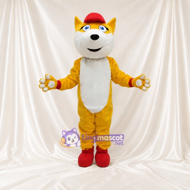 Fox Athlete Mascot Costume Full Body for Adults Sports Events