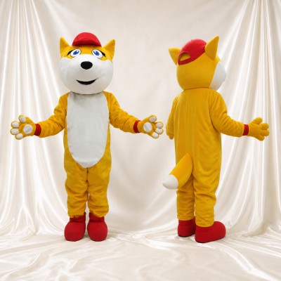 Fox Athlete Mascot Costume Full Body for Adults Sports Events