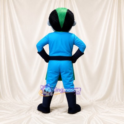 Turquoise Superhero Mascot Costume Full Body for Adults Charity Events