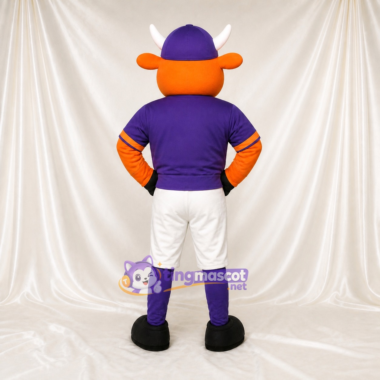 Orange Bull Athlete Mascot Costume Full Body for Adults Sports Events Orange Bull Athlete Mascot Costume Full Body for Adults Sports Events