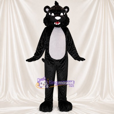 White Belly Panther Mascot Costume Full Body for Adults Sports Events