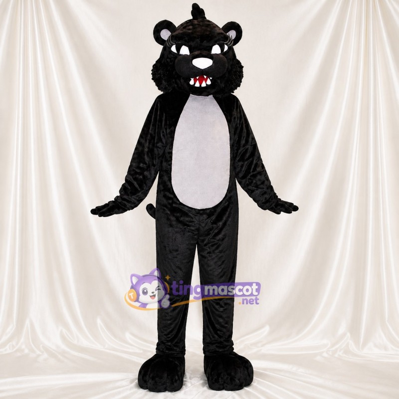 White Belly Panther Mascot Costume Full Body for Adults Sports Events