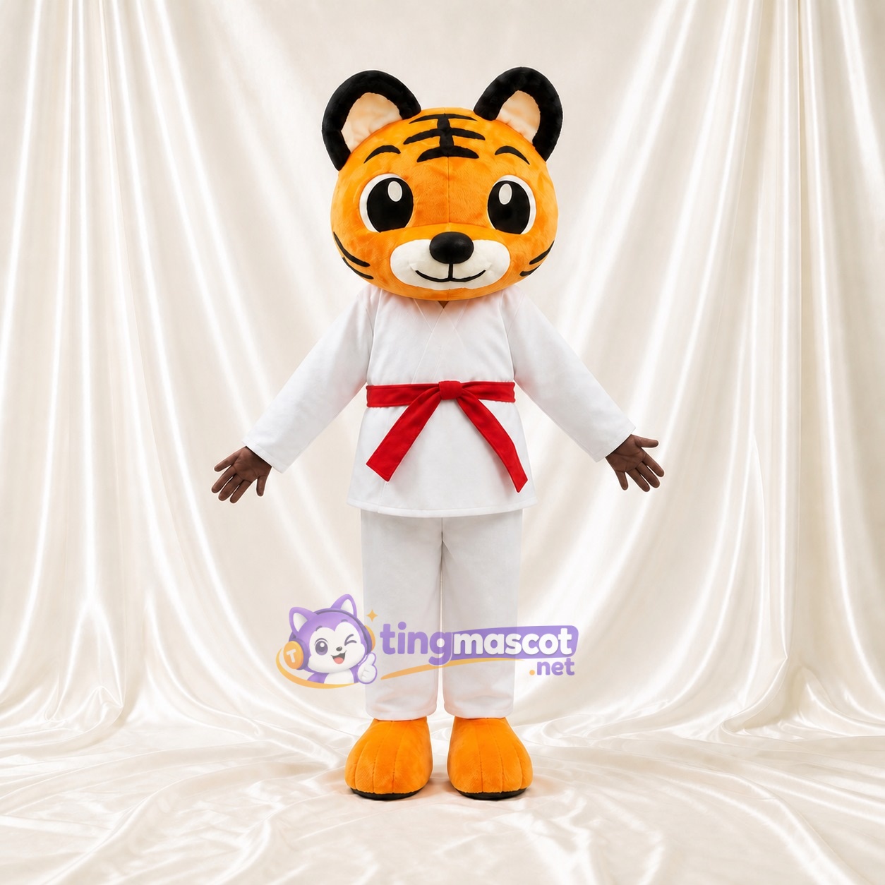 Tigre Artiste Martial Costume de mascotte intégral pour adultes Arts Martiaux Tigre Artiste Martial Costume de mascotte intégral pour adultes Arts Martiaux