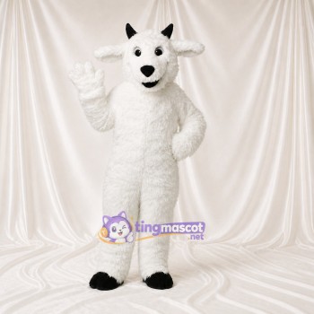 White Goat Mascot Costume Full Body for Adults Food Events