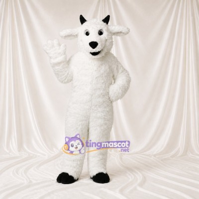 White Goat Mascot Costume Full Body for Adults Food Events