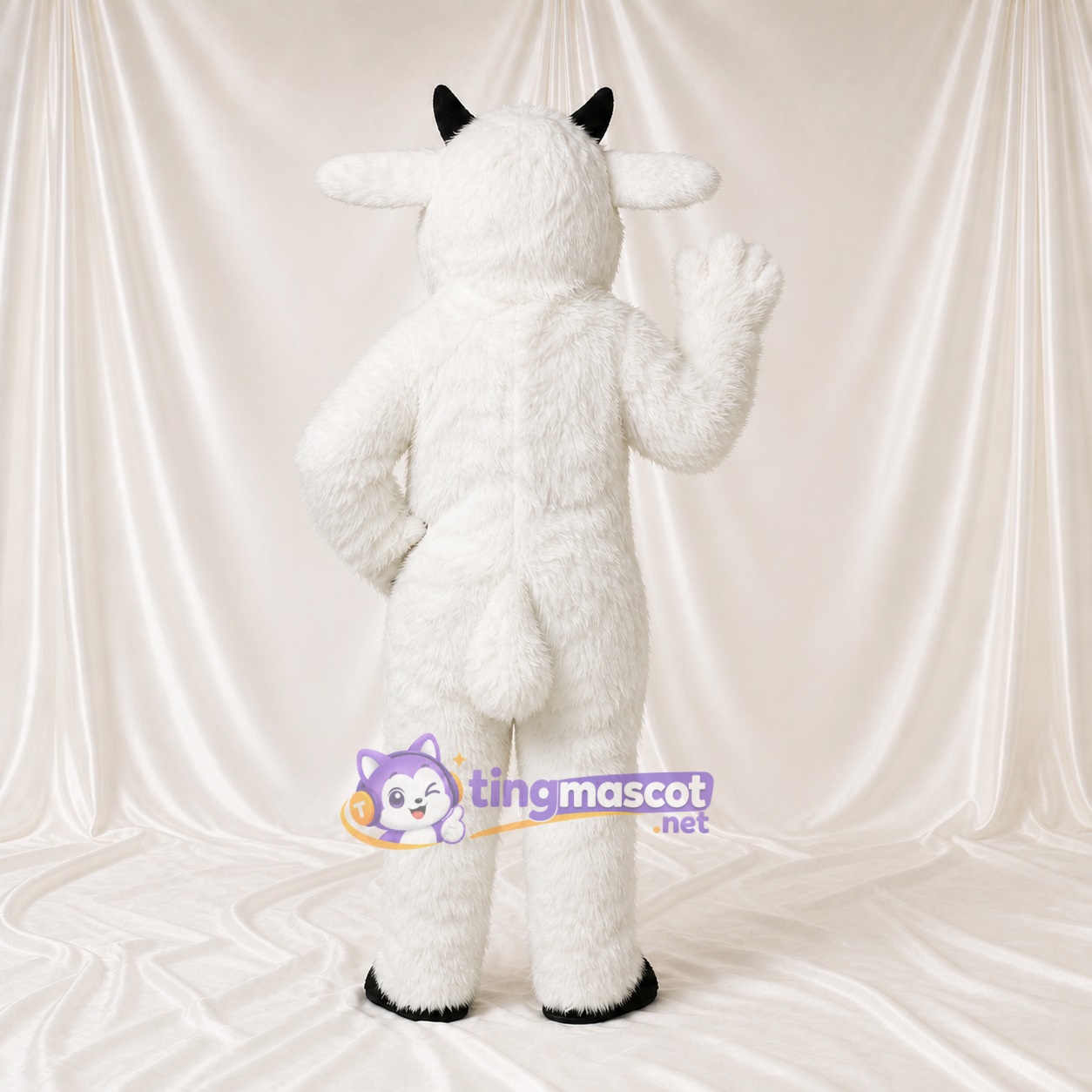 Chèvre Blanche Costume de mascotte intégral pour adultes Événements gastronomiques Chèvre Blanche Costume de mascotte intégral pour adultes Événements gastronomiques