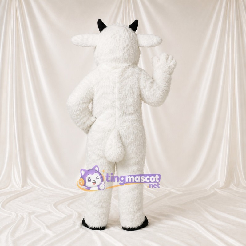 White Goat Mascot Costume Full Body for Adults Food Events