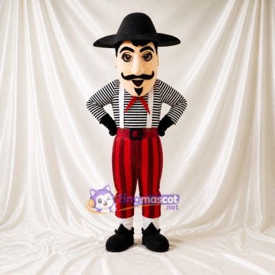 Historical Gentleman Mascot Costume Full Body for Adults Stage Events