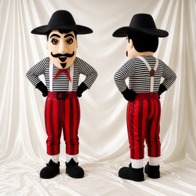 Historical Gentleman Mascot Costume Full Body for Adults Stage Events