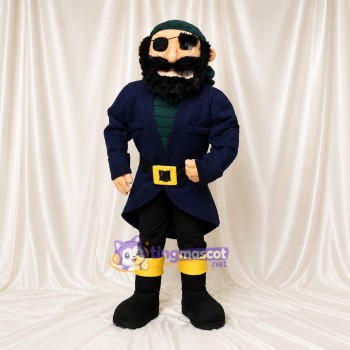 Gentilhomme Colonial Bleu Marine Costume de mascotte intégral pour adultes Musées