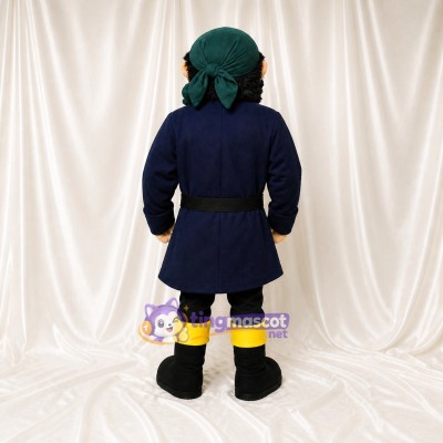 Navy Colonial Gentleman Mascot Costume Full Body for Adults Museums
